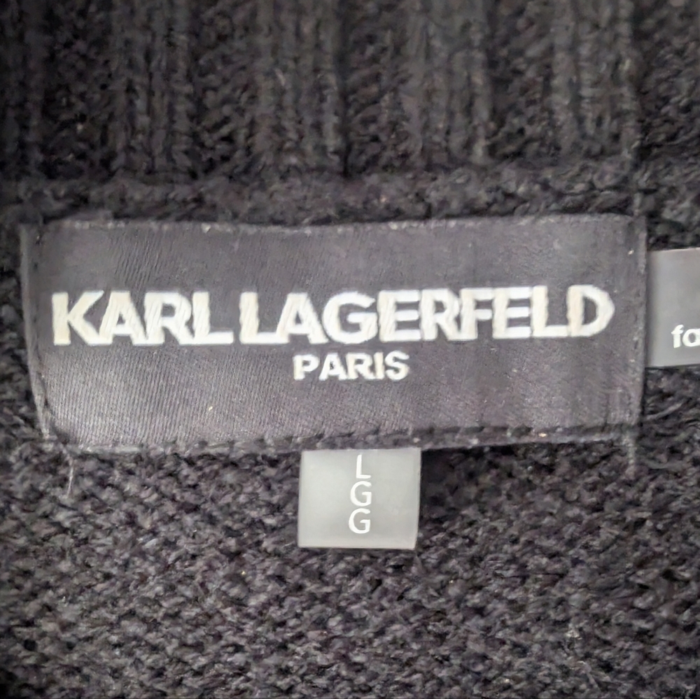 Black Sweater with White Script - image 2